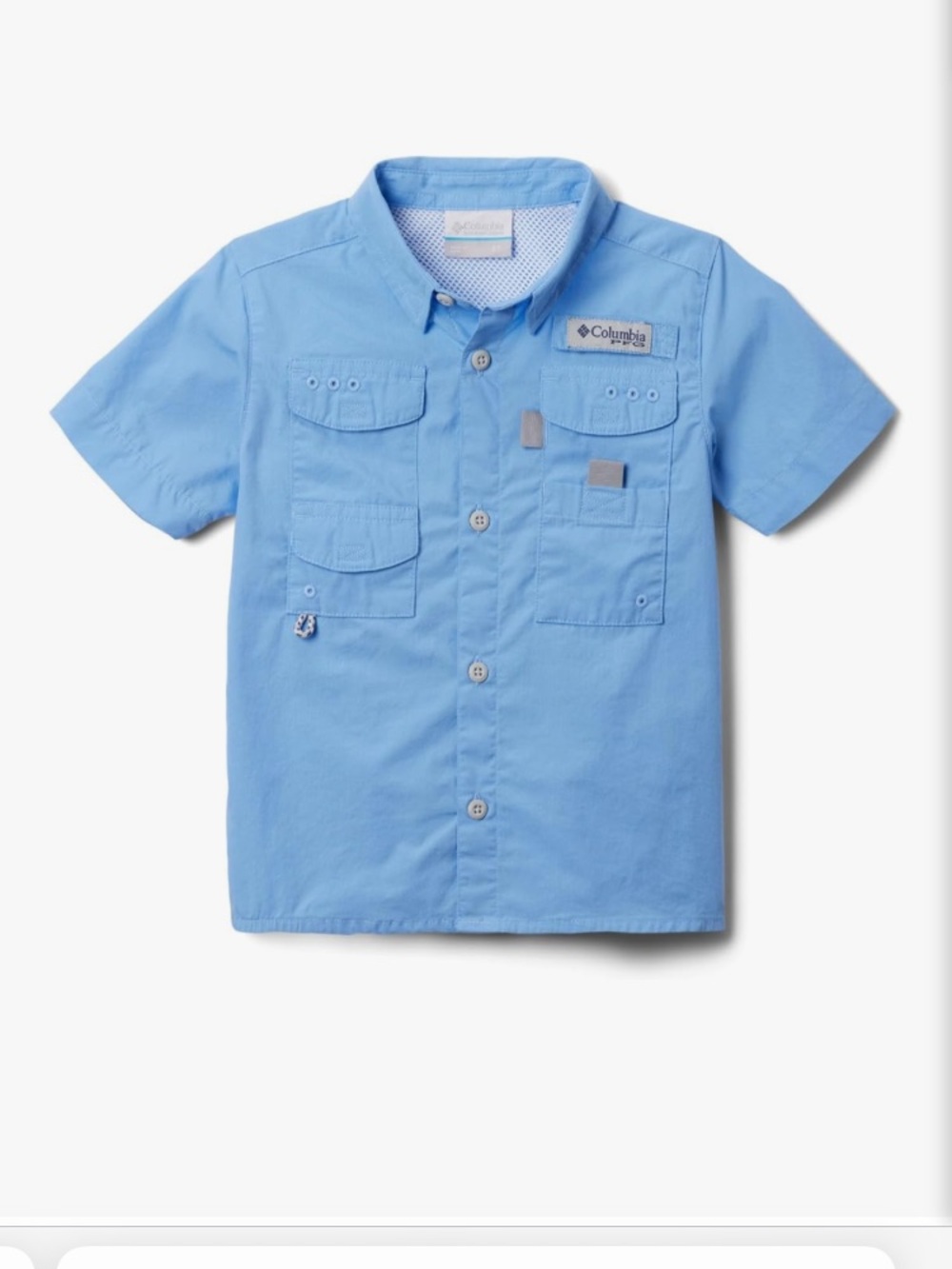 Columbia Boys' Short-Sleeve Blue Fishing Shirt size 2T - worn 1x